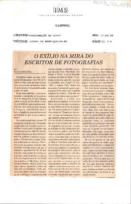 O Exílio na mira do Escritor de Fotografias