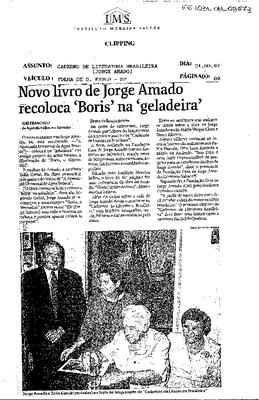 Novo livro de Jorge Amado recoloca 'Boris' na 'geladeira'