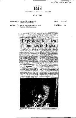 Exposição focaliza anônimos do Brasil
