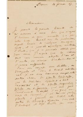 [Carta de W. Schimper a João Barbosa Rodrigues, escrita de Bonn em 4 de fevereiro de 1887]