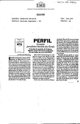 Perfil - O roteiro jornalstico-literário das Gerais