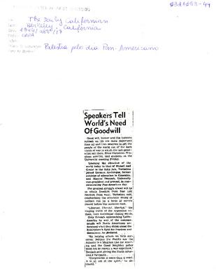 Speakers tell world's need of Goodwill