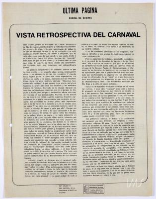Vista retrospectiva del carnaval
