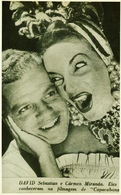 Carmen Miranda e David Sebastian (reprodução de periódico)