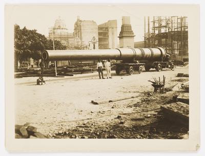 Transporte de Canhão para área da Exposição Internacional de 1922
