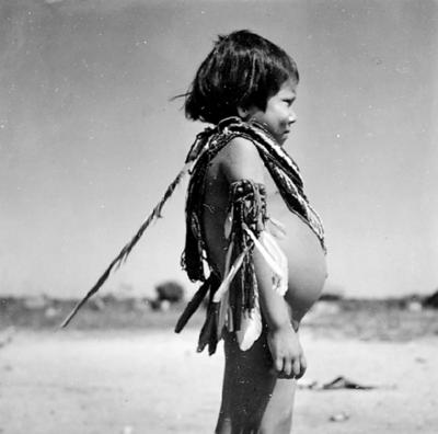 Série povo Kayapó, criança indígena