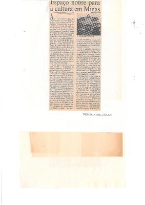 Espaço nobre para a cultura em Minas