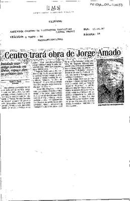 Centro trará obra de Jorge Amado