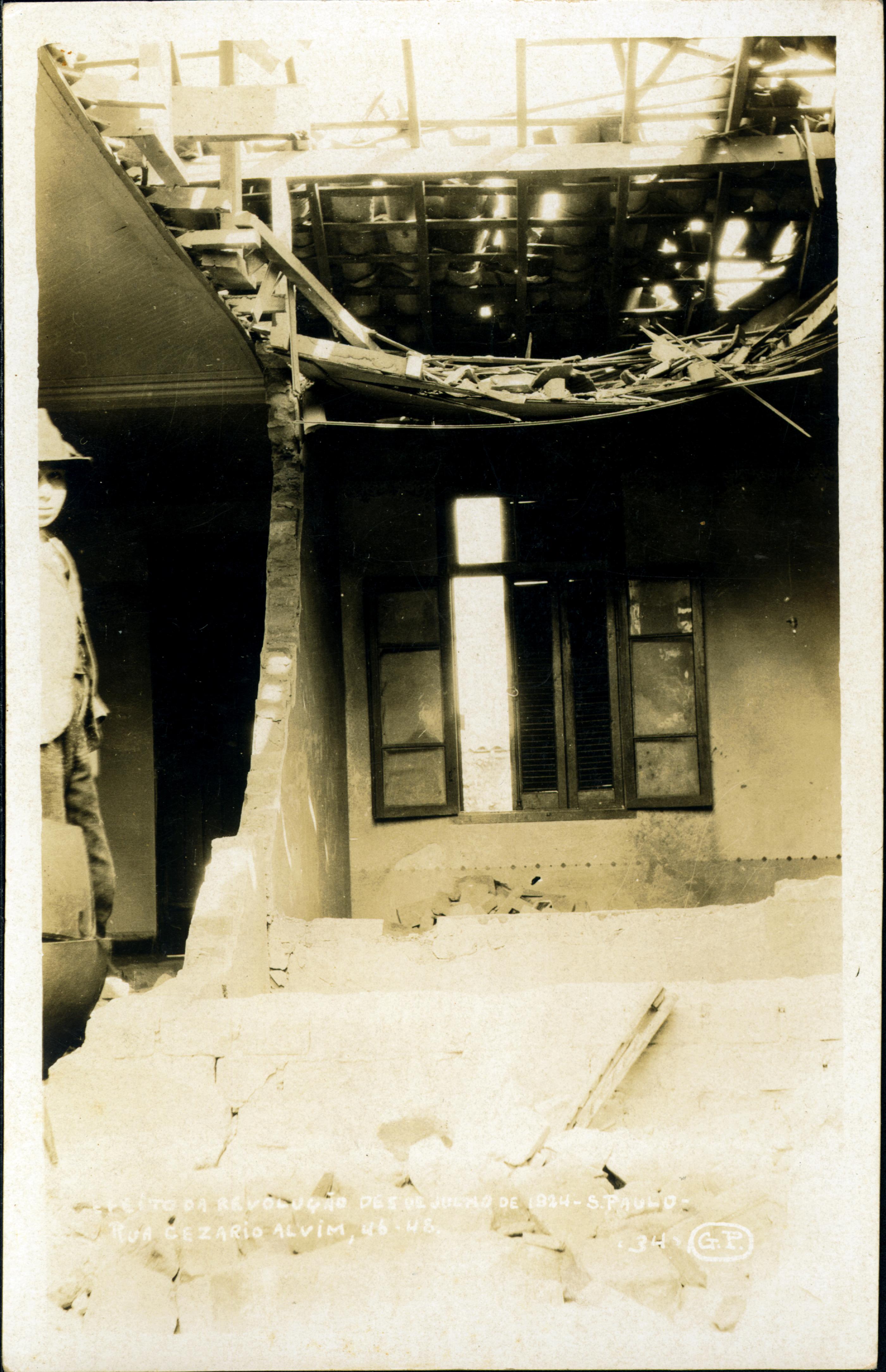 Efeito da Revolução de 1924 - Rua Cezario Alvim