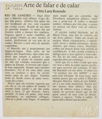 Arte de falar e de calar