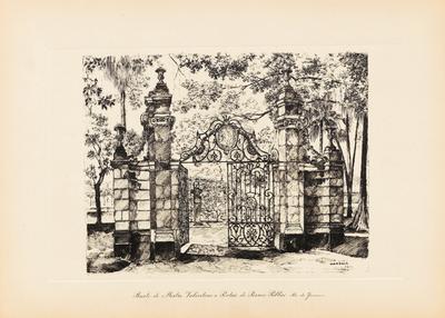 Busto do Mestre Valentim e Portão do Passeio Público - Rio de Janeiro.