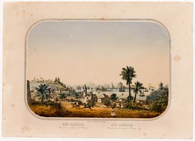 Rio-Janeiro Vue prise du convent de Ste Thérése. Rio-Janeiro Vista tomada del convento de Sª Teresa