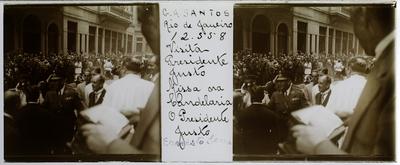 Último dia da visita do presidente Agustin Justo ao Rio de Janeiro; missa na Candelária