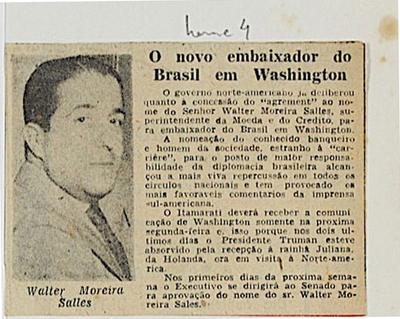 O novo embaixador do Brasil em Washington