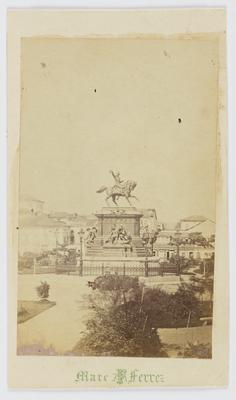 Praça da Constituição, atual Praça Tiradentes; estátua equestre de D. Pedro I
