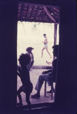 Vila de pescadores no litoral sul, próximo ao Quilombo de Sibaúma