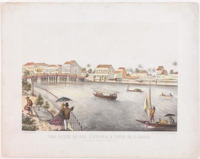 Uma parte da Rua D'Aurora e Ponte de S. Isabel (tirada do Jardim do Palacio)