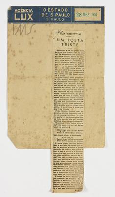 Um poeta triste