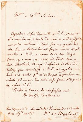 [Carta de Carl Friedrich Philipp von Martius a João Barbosa Rodrigues]