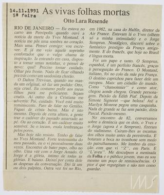 As vivas folhas mortas