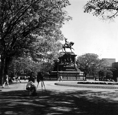 Estátua de Dom Pedro I, na praça Tiradentes