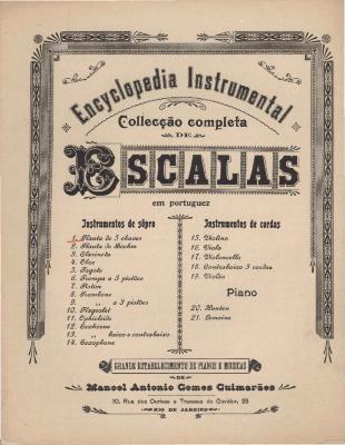 Enciclopédia instrumental - Coleção completa de escalas - Flauta de 5 chaves