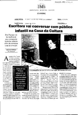 Escritora vai conversar com público infantil na Casa da Cultura