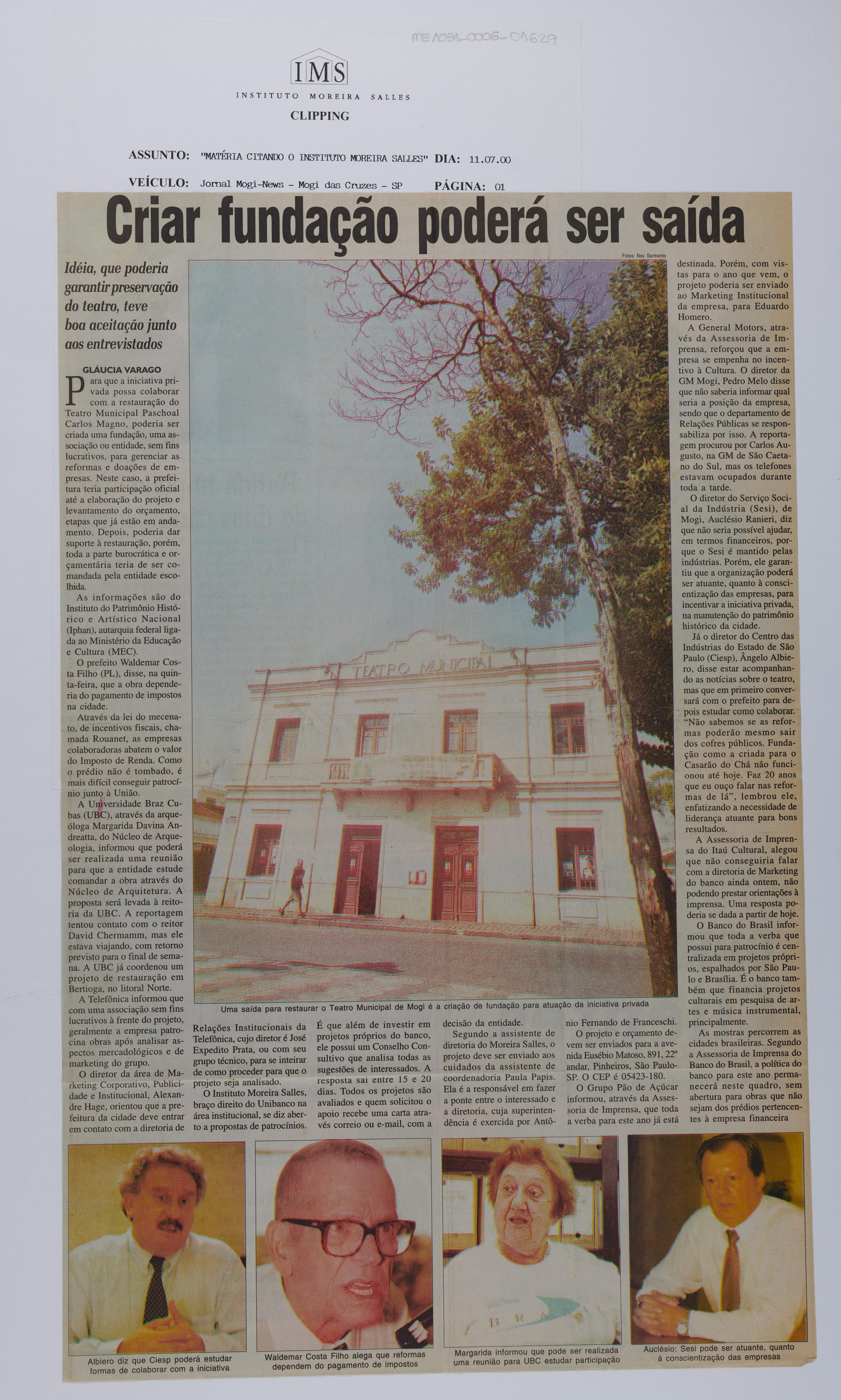 Criar fundação poderá ser saída