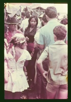 Teste de atriz com Edna de Cássia para o papel de Iracema no filme "Iracema: uma transa amazônica"