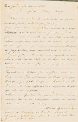 [Carta de Alfredo Moura Pinto a João Barbosa Rodrigues, escrita do Rio de Janeiro, em 9 de abril de 1888]