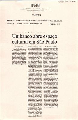 Unibanco abre espaço cultural em São Paulo