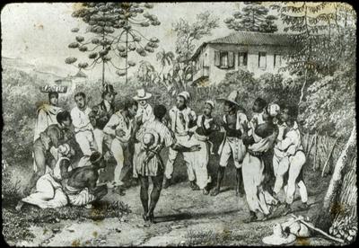 "Dança do batuque" (reprodução de gravura)