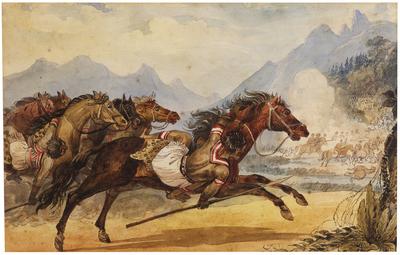 [Guarany Indians Attack (Charge de Cavalerie Gouaycourous)]