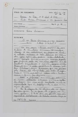 O sr. Erico Verissimo e seu primeiro livro