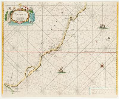 Paskaert van Brasilia van Pernambuco tot C. de S. Antonio.