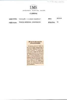SP nos fim dos anos 30 é tema de mostra