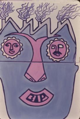 Reprodução de mural chileno