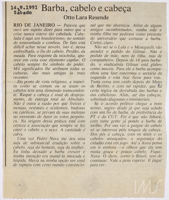 Barba, cabelo e cabeça