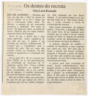 Os dentes do recruta