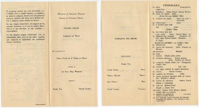 Ministerio de Educación Nacional - División de Extensión Cultural / Teatro Colón / Embajada del Brasil
