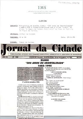 Zumbi "300 anos de Imortalidade" 1685-1995
