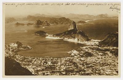 Vista panorâmica da enseada de Botafogo, a partir do Morro do Corcovado