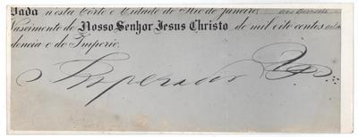 Assinatura de Dom Pedro II (reprodução)