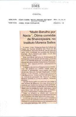 "Muito barulho por nada", ótima comédia de Shakespeare, no Instituto Moreira ;Salles