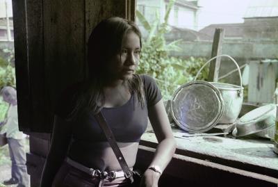 Edna de Cássia em sua casa, antes das filmagens