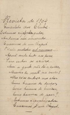 Revista de 1904 - Quarteto dos Clubs