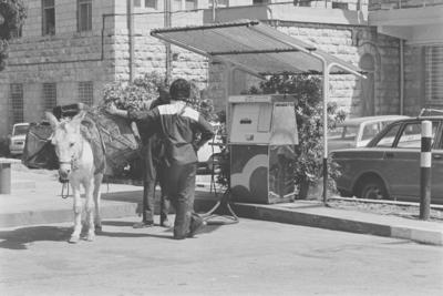 Enchendo o tanque do burrinho