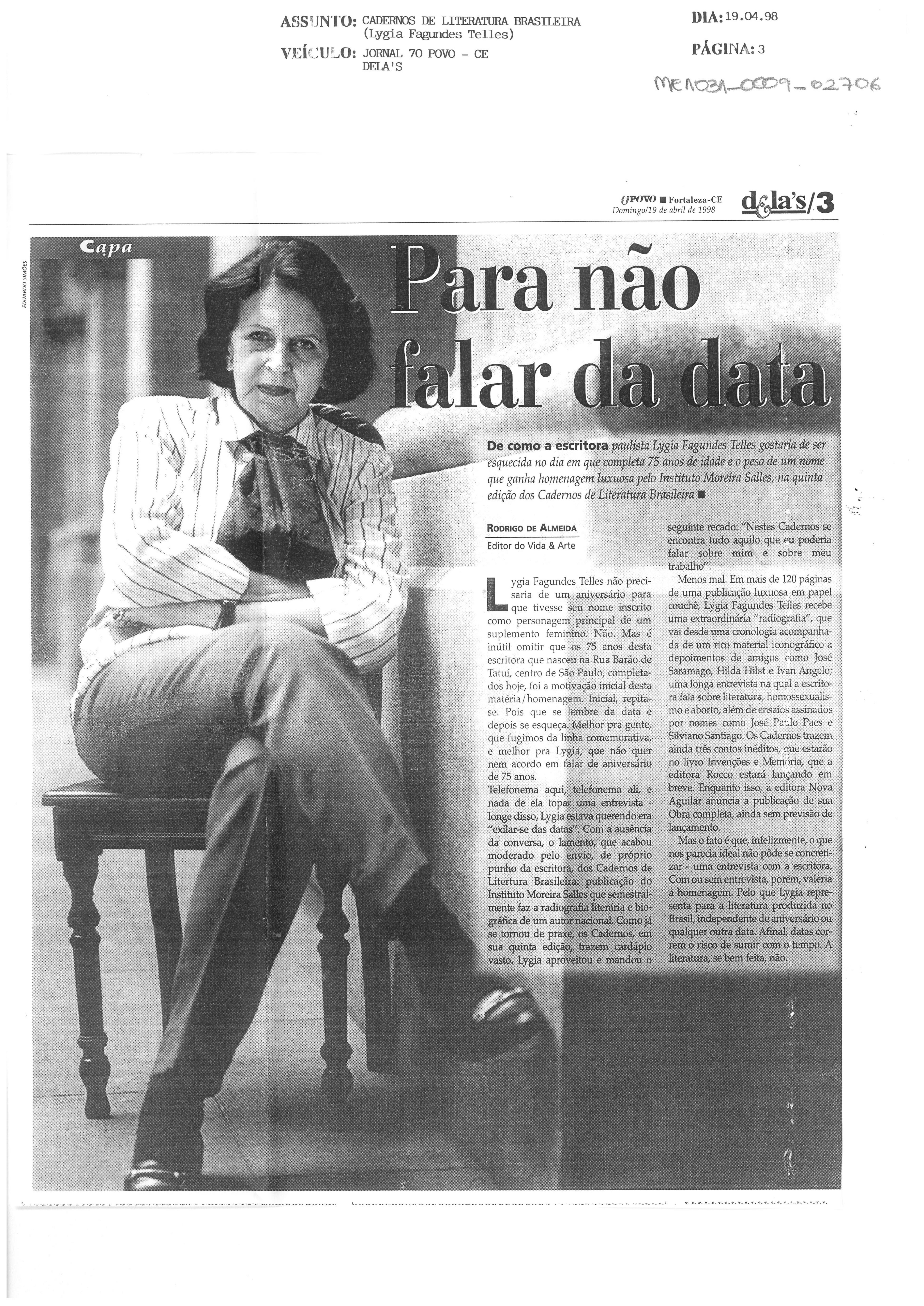 Para não falar da data