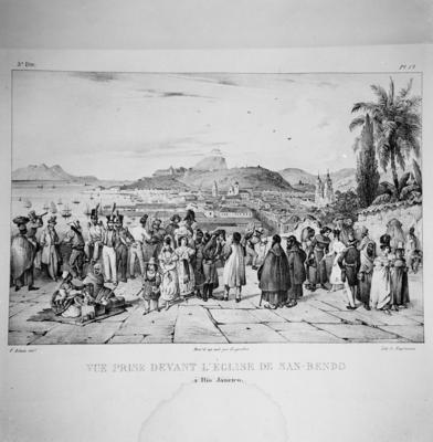 Vista tomada da Igreja de São Bento, obra de João Maurício Rugendas