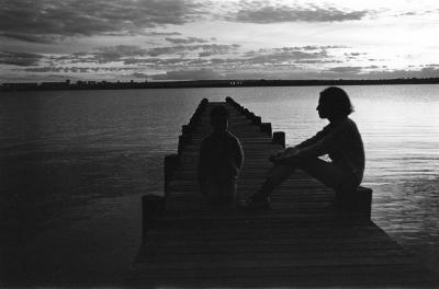 Lena Coelho dos Santos com filhos de Sylvia Orthof